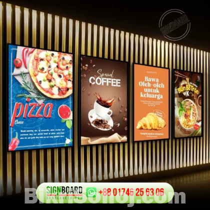 Custom restaurant menu board design service